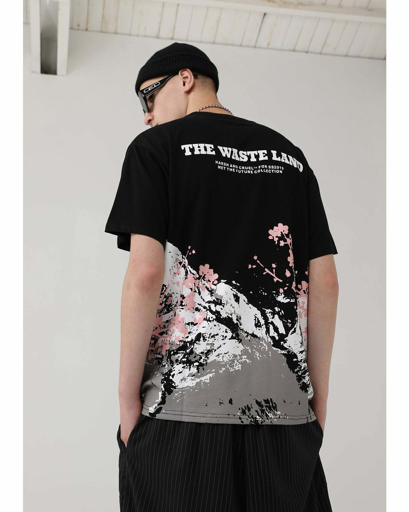 HARSH and CRUEL Snow Sakura Tee - Y2K Summer Grunge, 90s Retro, Pastel Goth, Y2K Popstar