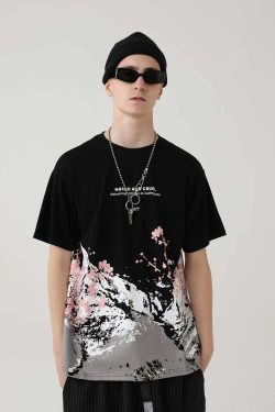 HARSH and CRUEL Snow Sakura Tee - Y2K Summer Grunge, 90s Retro, Pastel Goth, Y2K Popstar