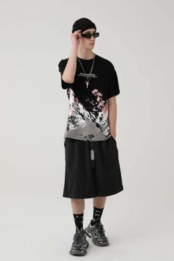 HARSH and CRUEL Snow Sakura Tee - Y2K Summer Grunge, 90s Retro, Pastel Goth, Y2K Popstar