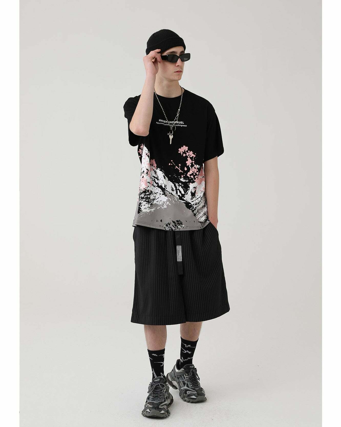 HARSH and CRUEL Snow Sakura Tee - Y2K Summer Grunge, 90s Retro, Pastel Goth, Y2K Popstar