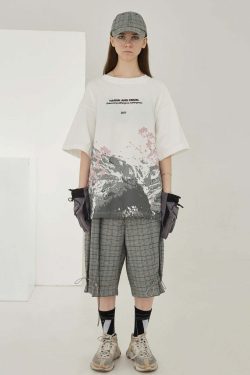 HARSH and CRUEL Snow Sakura Tee - Y2K Summer Grunge, 90s Retro, Pastel Goth, Y2K Popstar
