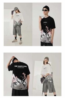 HARSH and CRUEL Snow Sakura Tee - Y2K Summer Grunge, 90s Retro, Pastel Goth, Y2K Popstar