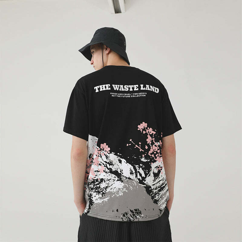 HARSH and CRUEL Snow Sakura Tee - Y2K Summer Grunge, 90s Retro, Pastel Goth, Y2K Popstar