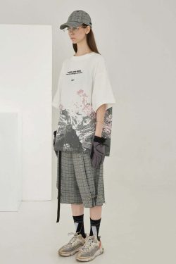 HARSH and CRUEL Snow Sakura Tee - Y2K Summer Grunge, 90s Retro, Pastel Goth, Y2K Popstar