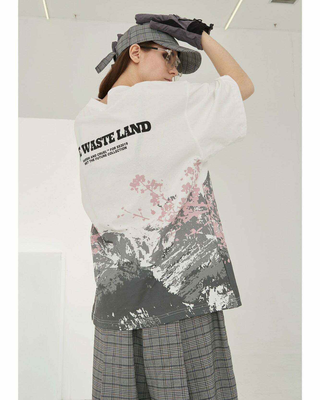 HARSH and CRUEL Snow Sakura Tee - Y2K Summer Grunge, 90s Retro, Pastel Goth, Y2K Popstar