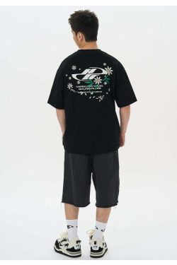 HARSH and CRUEL Y2K Embroidered Daisies Tee - Retro 90s Grunge Summer Outfit for Women