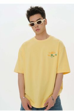 HARSH and CRUEL Y2K Embroidered Daisies Tee - Retro 90s Grunge Summer Outfit for Women