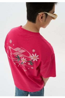 HARSH and CRUEL Y2K Embroidered Daisies Tee - Retro 90s Grunge Summer Outfit for Women