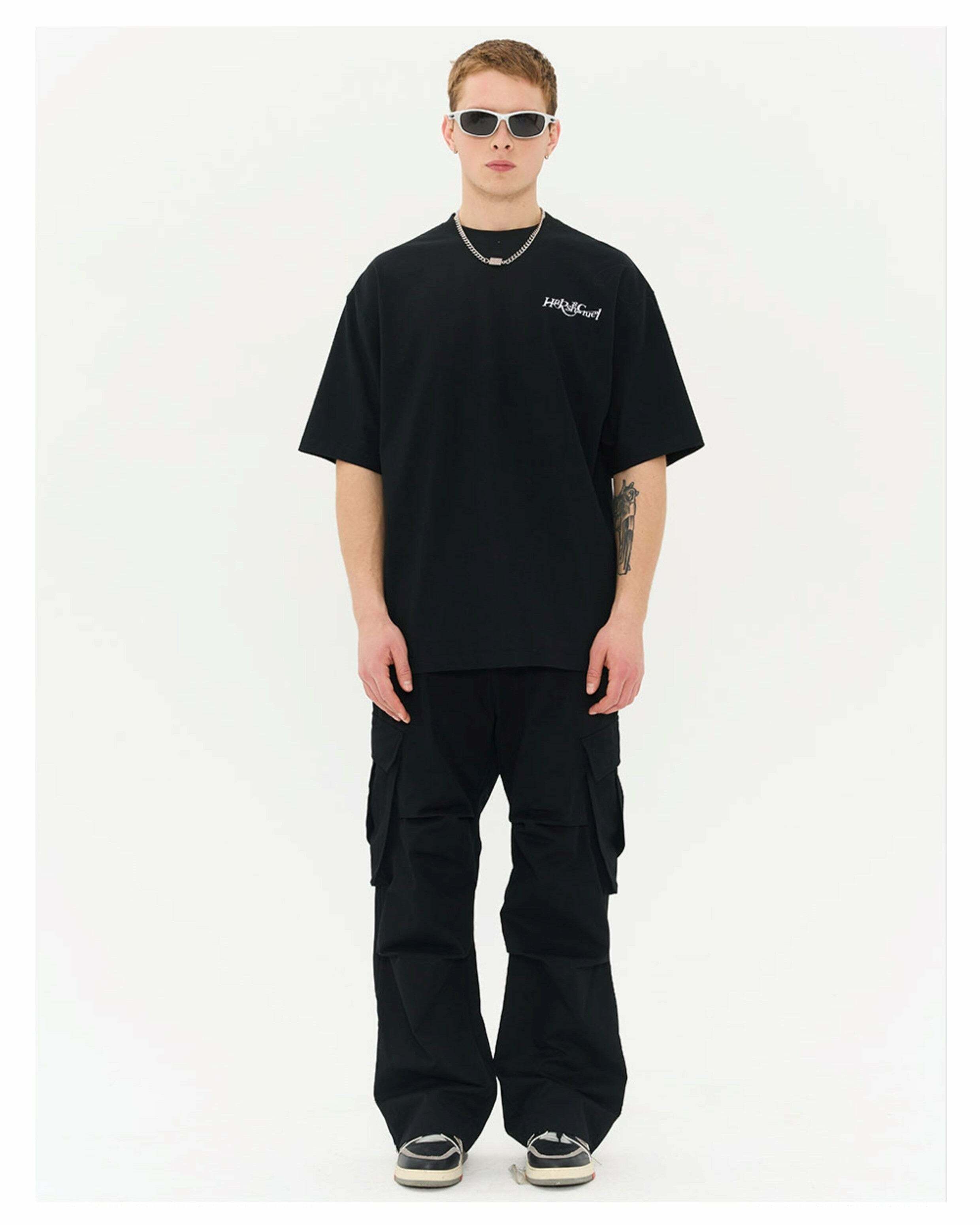 HARSH and CRUEL Y2K Grunge Logo Tee - Retro 90s Fashion, Summer Outfits, and Pastel Goth Style