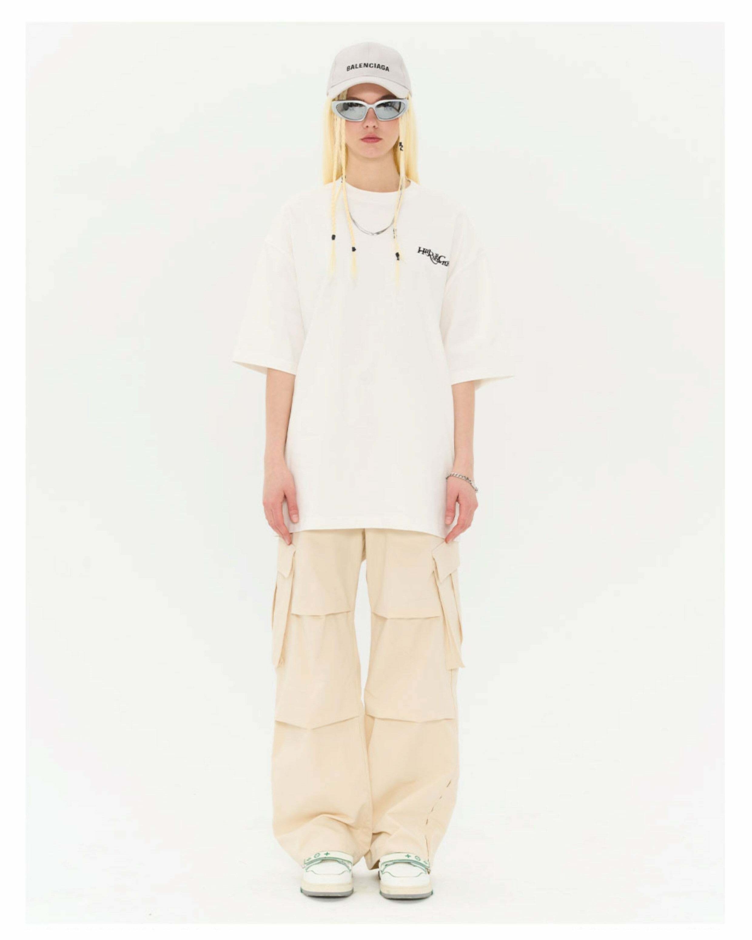 HARSH and CRUEL Y2K Grunge Logo Tee - Retro 90s Fashion, Summer Outfits, and Pastel Goth Style