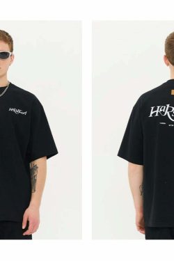 HARSH and CRUEL Y2K Grunge Logo Tee - Retro 90s Fashion, Summer Outfits, and Pastel Goth Style