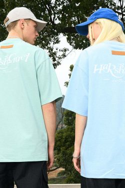 HARSH and CRUEL Y2K Grunge Logo Tee - Retro 90s Fashion, Summer Outfits, and Pastel Goth Style