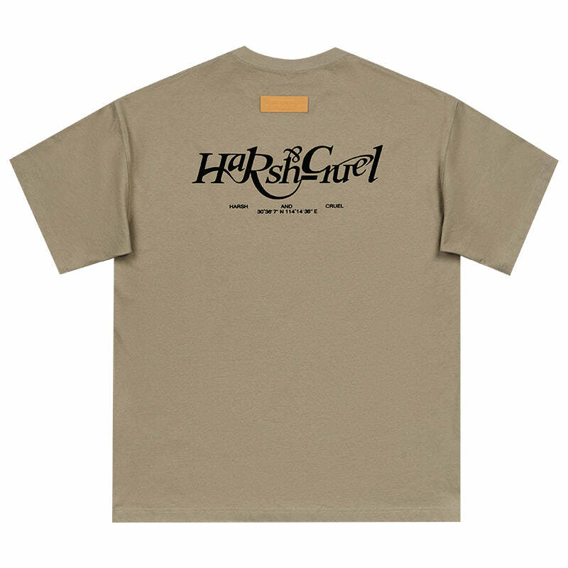 HARSH and CRUEL Y2K Grunge Logo Tee - Retro 90s Fashion, Summer Outfits, and Pastel Goth Style