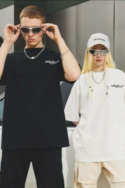 HARSH and CRUEL Y2K Grunge Logo Tee - Retro 90s Fashion, Summer Outfits, and Pastel Goth Style