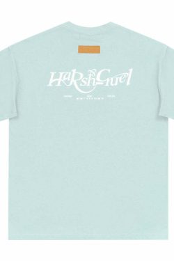 HARSH and CRUEL Y2K Grunge Logo Tee - Retro 90s Fashion, Summer Outfits, and Pastel Goth Style