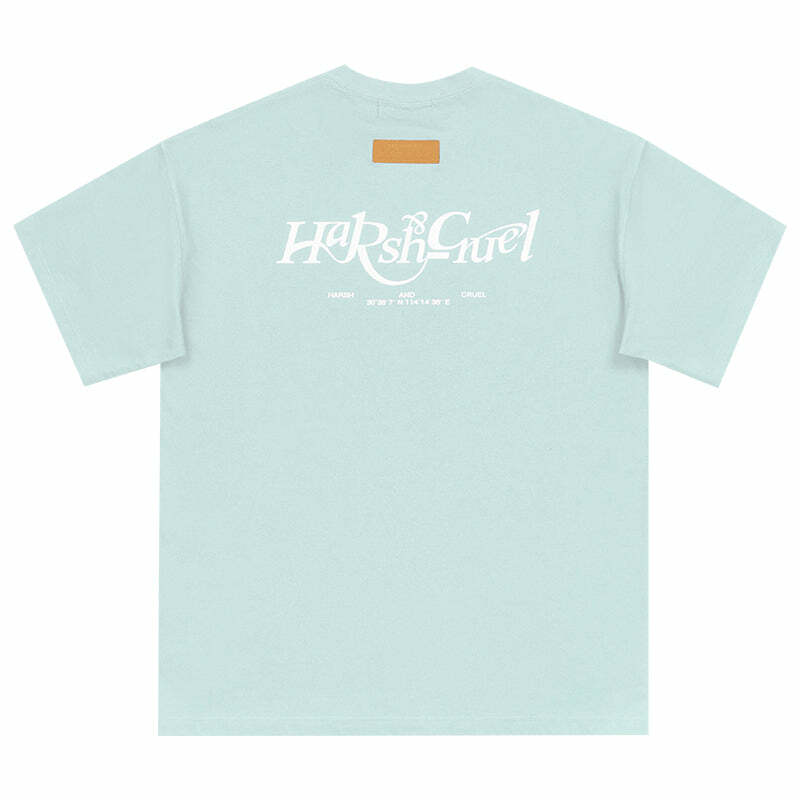 HARSH and CRUEL Y2K Grunge Logo Tee - Retro 90s Fashion, Summer Outfits, and Pastel Goth Style