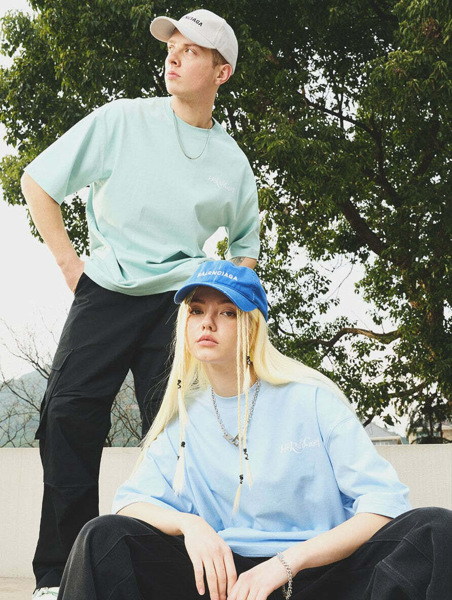 HARSH and CRUEL Y2K Grunge Logo Tee - Retro 90s Fashion, Summer Outfits, and Pastel Goth Style