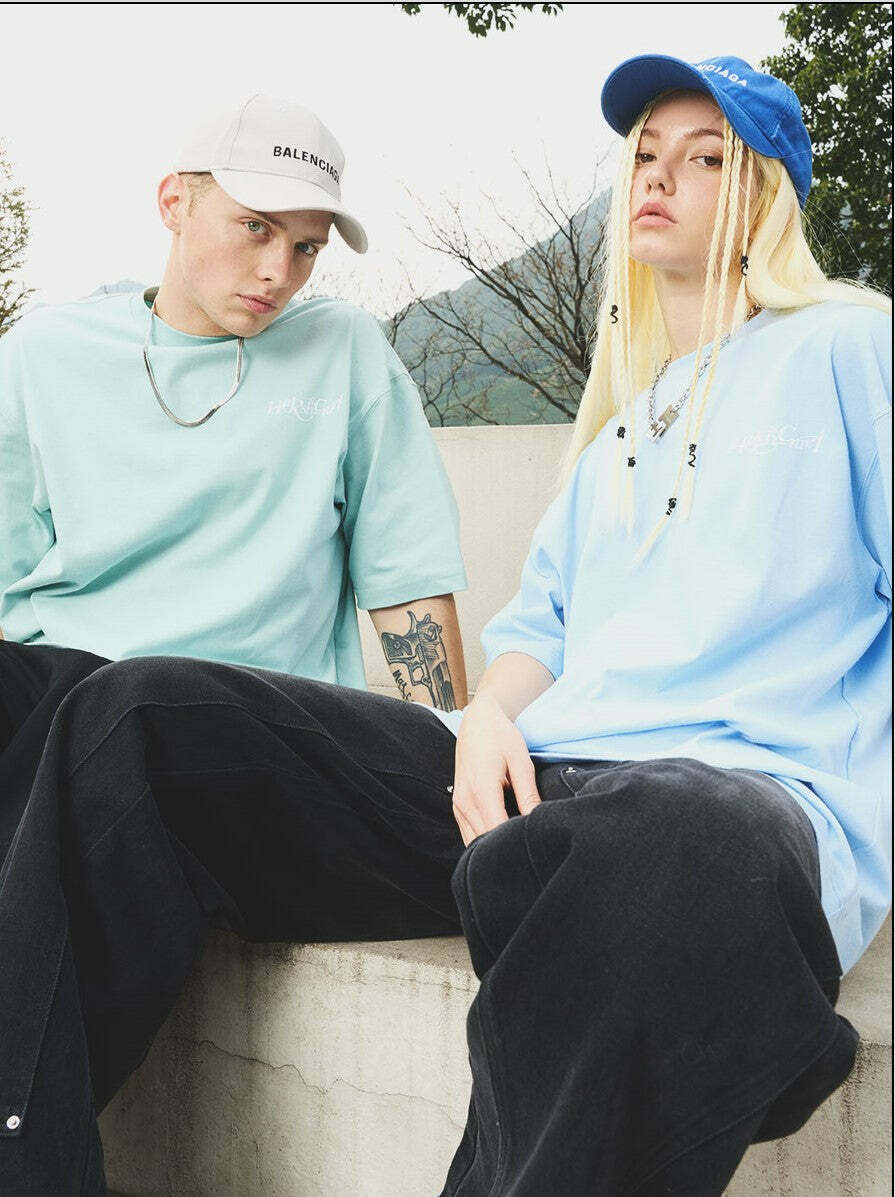 HARSH and CRUEL Y2K Grunge Logo Tee - Retro 90s Fashion, Summer Outfits, and Pastel Goth Style