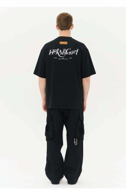 HARSH and CRUEL Y2K Grunge Logo Tee - Retro 90s Fashion, Summer Outfits, Gothic Y2K Style
