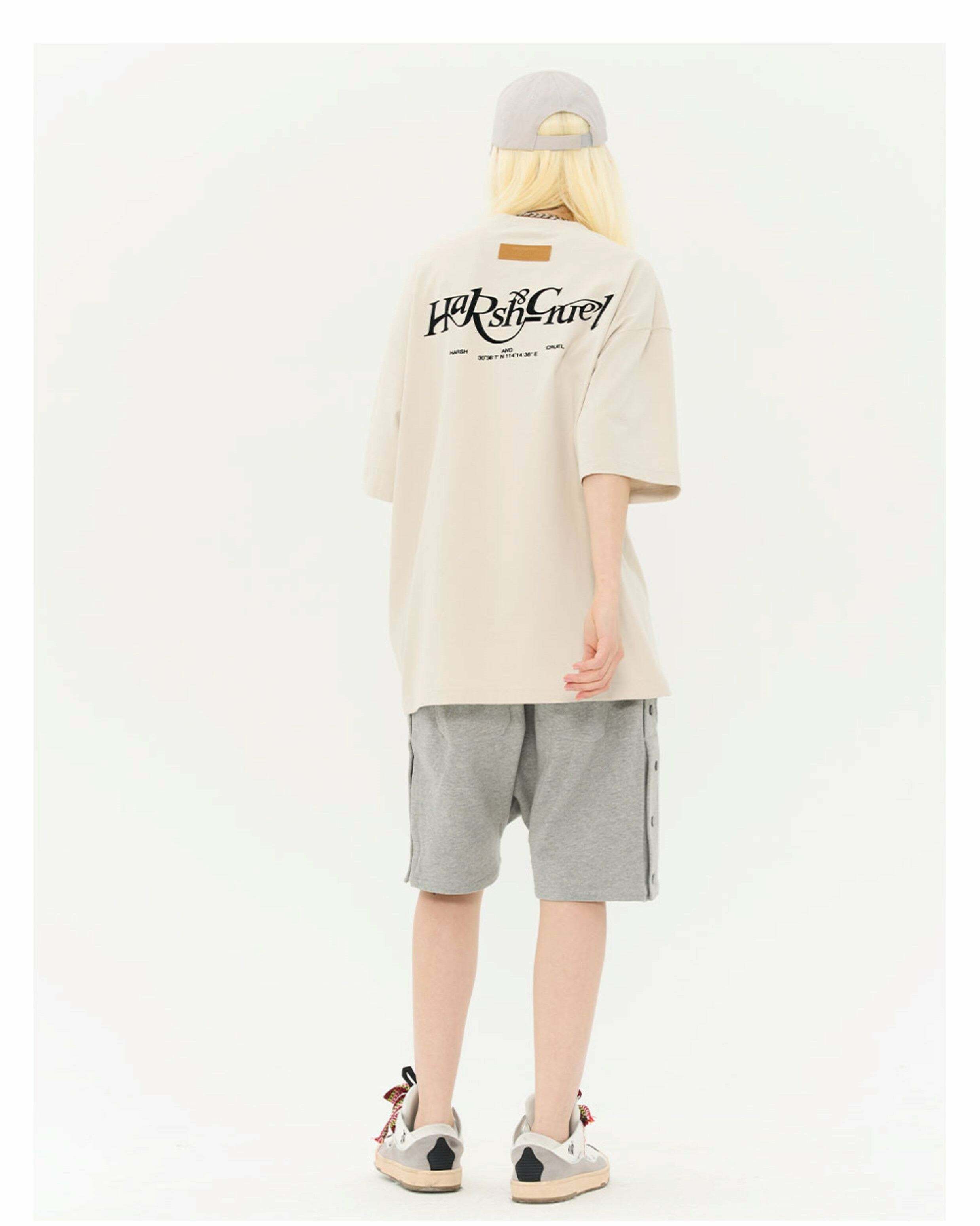 HARSH and CRUEL Y2K Grunge Logo Tee - Retro 90s Fashion, Summer Outfits, Gothic Y2K Style