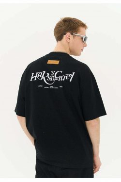HARSH and CRUEL Y2K Grunge Logo Tee - Retro 90s Fashion, Summer Outfits, Gothic Y2K Style