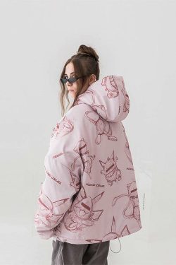 HARSH and CRUEL Y2K Grunge Parka Jacket - Retro 90s Fashion, Gothic Y2K, Summer Outfits