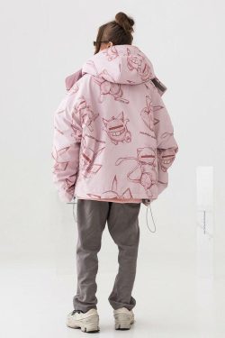 HARSH and CRUEL Y2K Grunge Parka Jacket - Retro 90s Fashion, Gothic Y2K, Summer Outfits