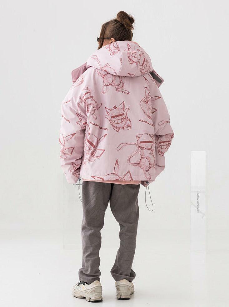 HARSH and CRUEL Y2K Grunge Parka Jacket - Retro 90s Fashion, Gothic Y2K, Summer Outfits