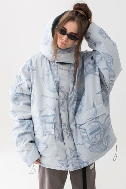 HARSH and CRUEL Y2K Grunge Parka Jacket - Retro 90s Fashion, Gothic Y2K, Summer Y2K Out