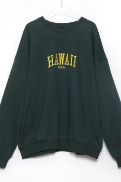 Hawaii Asa Sweatshirt - Y2K Summer Grunge, 90s Retro, Pastel Goth, Y2K Club & Party Outfits