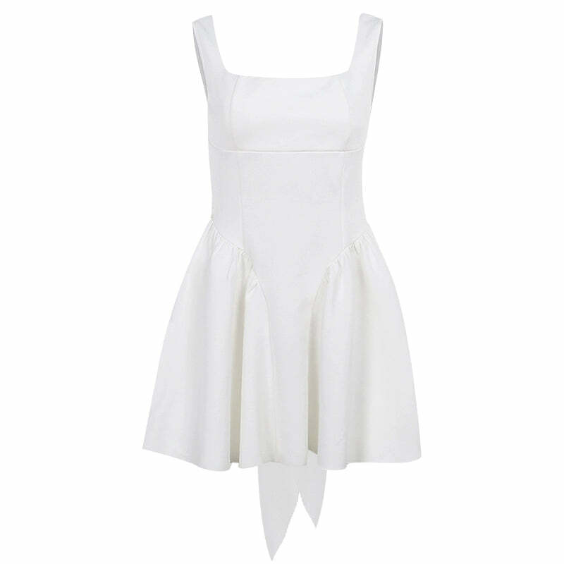 Hazly Mini Ruffle Dress - Y2K Summer Outfit, 90s Grunge Fashion, Retro Style, Pastel Goth Vibes