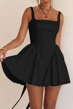Hazly Mini Ruffle Dress - Y2K Summer Outfit, 90s Grunge Fashion, Retro Style, Pastel Goth Vibes