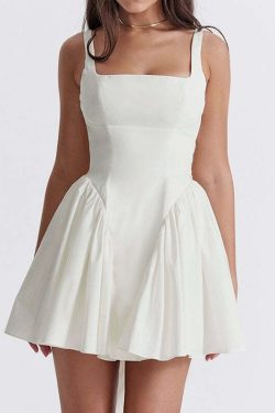 Hazly Mini Ruffle Dress - Y2K Summer Outfit, 90s Grunge Fashion, Retro Style, Pastel Goth Vibes