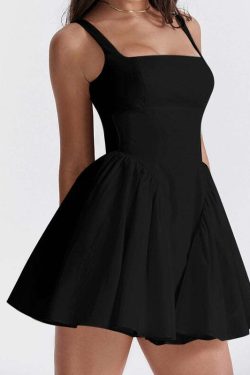 Hazly Mini Ruffle Dress - Y2K Summer Outfit, 90s Grunge Fashion, Retro Style, Pastel Goth Vibes