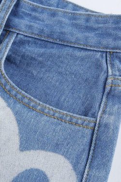 Heart Burst Jeans - Y2K Summer & 90s Grunge Outfits, Retro Style, Y2K Popstar & Club Fashion