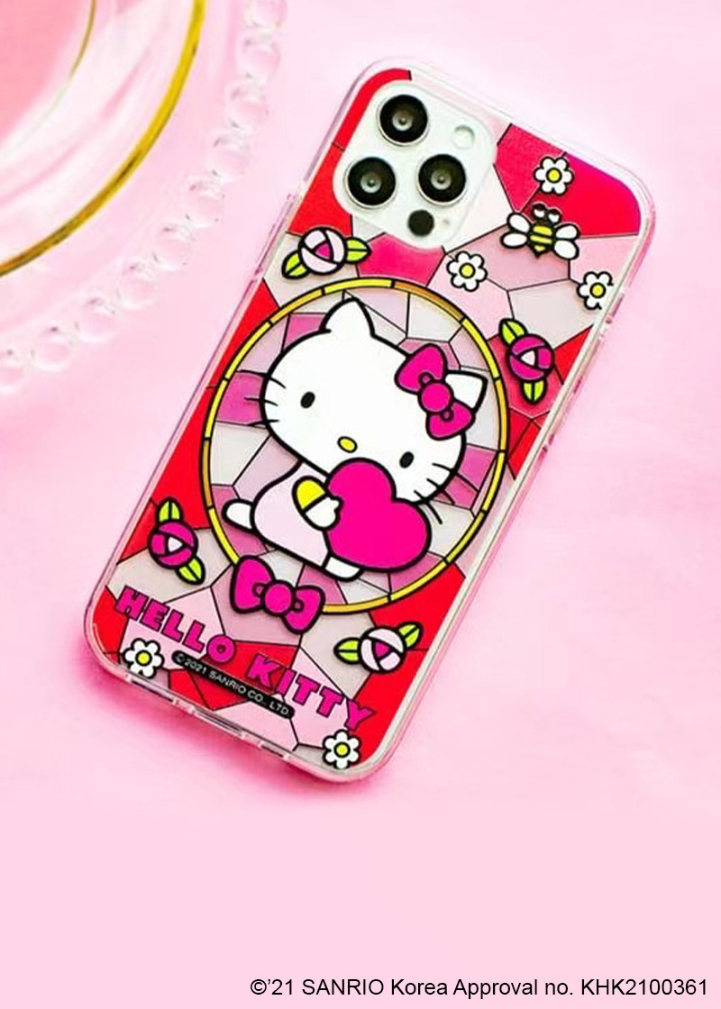 Hello Kitty Stained Glass iPhone Case - Y2K, 90s, Grunge, Retro, Pastel Goth Fashion Accessory