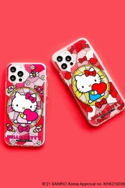 Hello Kitty Stained Glass iPhone Case - Y2K, 90s, Grunge, Retro, Pastel Goth Fashion Accessory