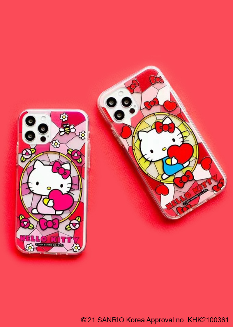 Hello Kitty Stained Glass iPhone Case - Y2K, 90s, Grunge, Retro, Pastel Goth Fashion Accessory