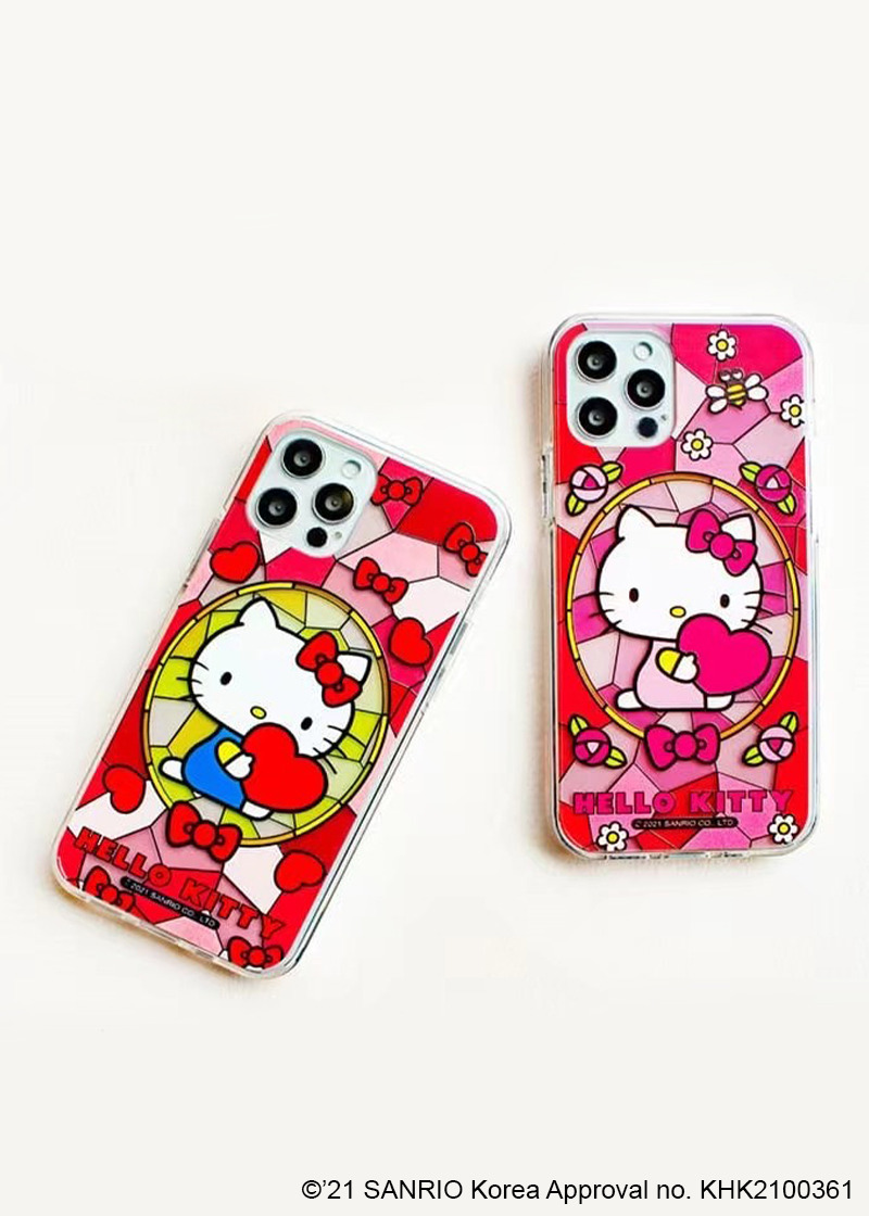 Hello Kitty Stained Glass iPhone Case - Y2K, 90s, Grunge, Retro, Pastel Goth Fashion Accessory