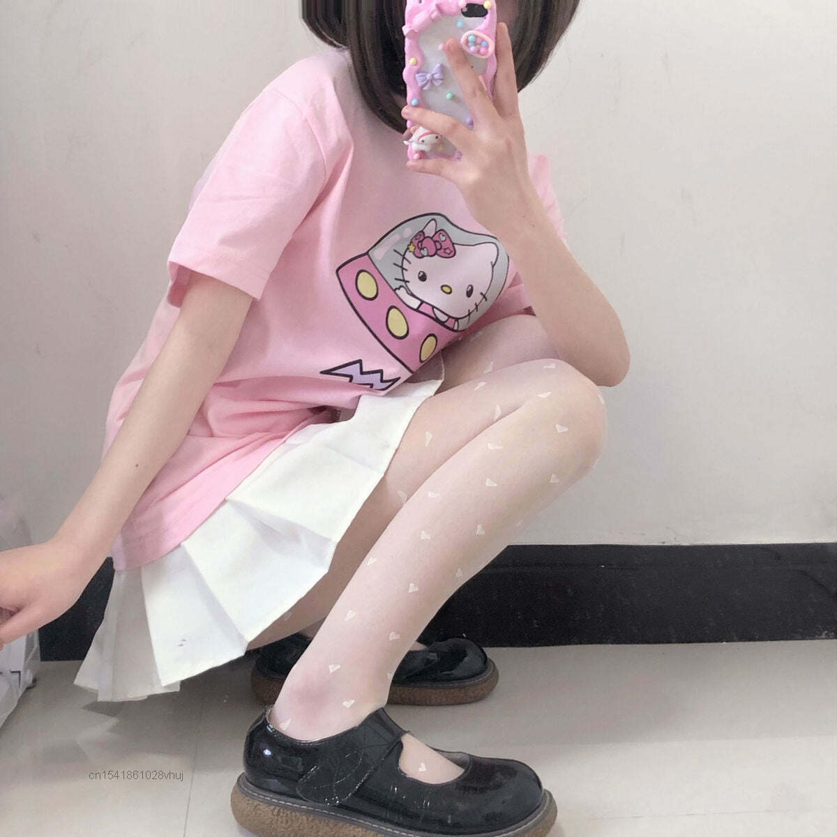 Hello Kitty UFO T-Shirt Pink - Y2K Summer, 90s Fashion, Grunge, Retro, Pastel Goth, Y2K Pop