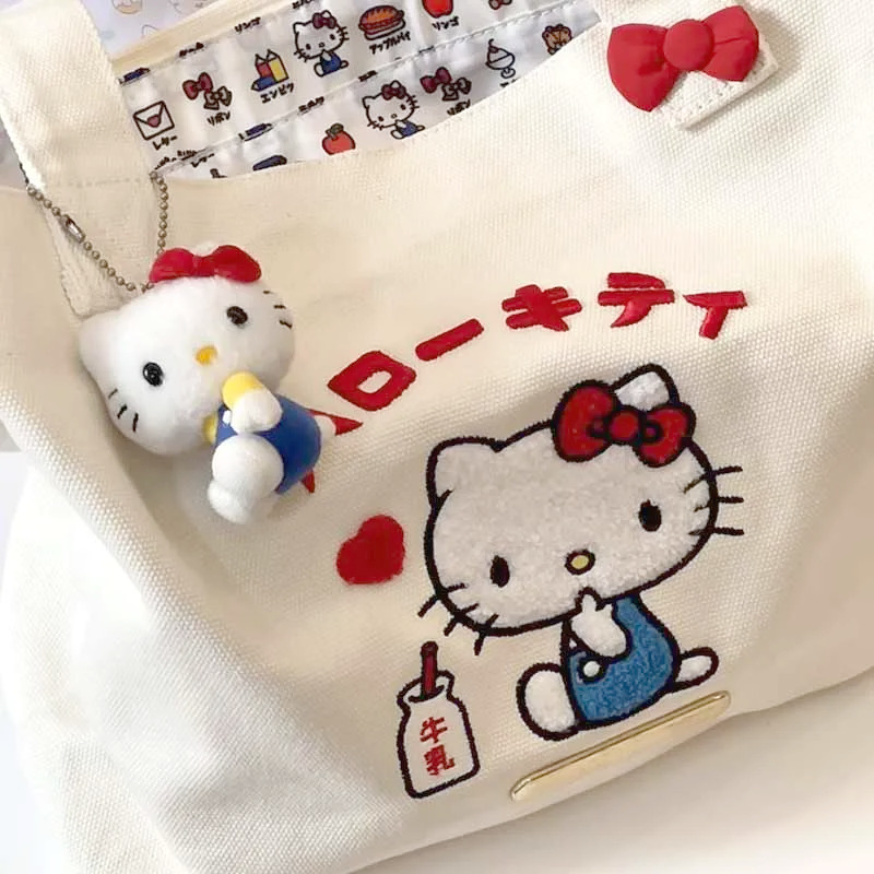 Hello Kitty Vintage Canvas Bag - Y2K Summer, 90s Grunge, Retro Style, Pastel Goth, Y2K Popstar
