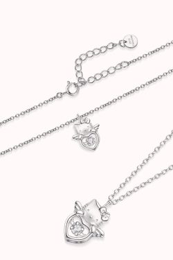 Hello Kitty Winged Heart Sterling Silver Necklace - Y2K Grunge 90s Retro Fashion by TIDE COLOR x SANRIO