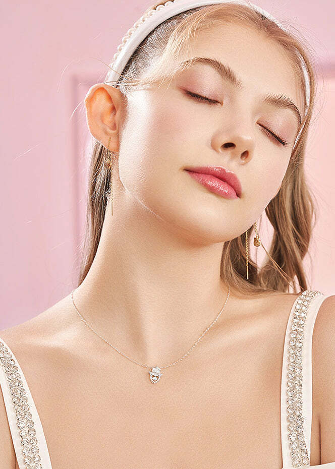 Hello Kitty Winged Heart Sterling Silver Necklace - Y2K Grunge 90s Retro Fashion by TIDE COLOR x SANRIO