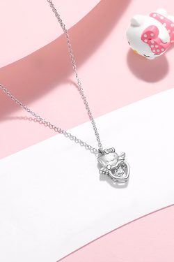 Hello Kitty Winged Heart Sterling Silver Necklace - Y2K Grunge 90s Retro Fashion by TIDE COLOR x SANRIO