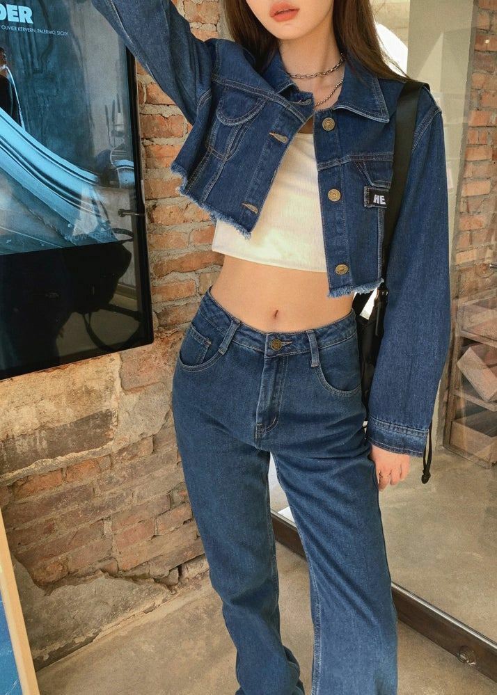 High End Y2K Cowboy Denim Jacket & Jeans Set - 90s Grunge, Retro, Summer, Party Outfits