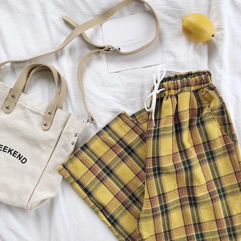 High Waist Checkered Pants - Y2K Summer, 90s Grunge, Retro Style, Y2K Club & Party Outfits