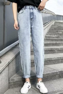 High Waisted Stretchy Jeans - Y2K Summer & 90s Grunge Fashion, Retro Y2K Club & Party Outfits