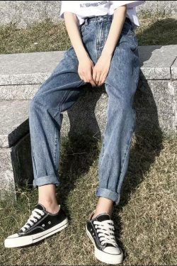 High Waisted Stretchy Jeans - Y2K Summer & 90s Grunge Fashion, Retro Y2K Club & Party Outfits