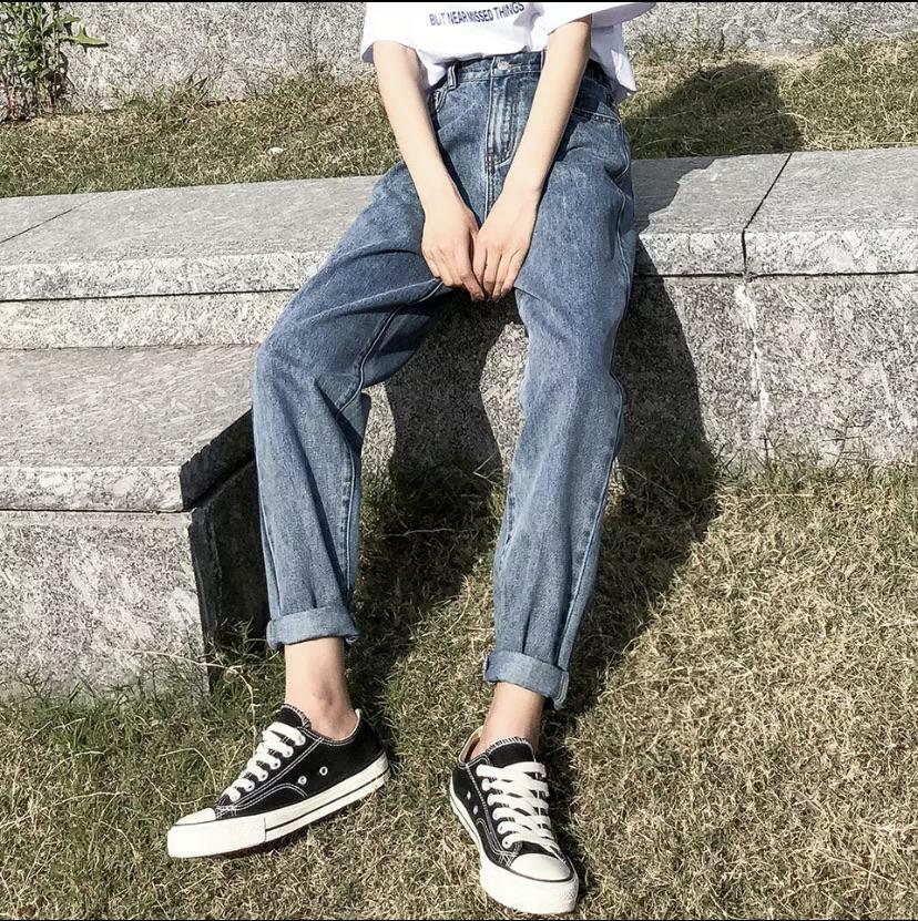 High Waisted Stretchy Jeans - Y2K Summer & 90s Grunge Fashion, Retro Y2K Club & Party Outfits