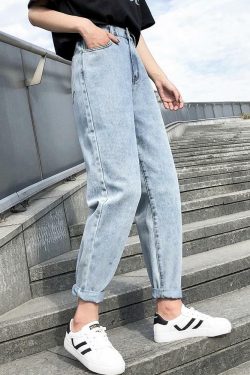High Waisted Stretchy Jeans - Y2K Summer & 90s Grunge Fashion, Retro Y2K Club & Party Outfits